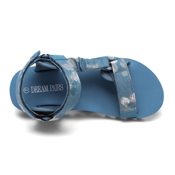 Comfortable Platform Hiking Sandals - LIGHT BLUE DENIM - 2
