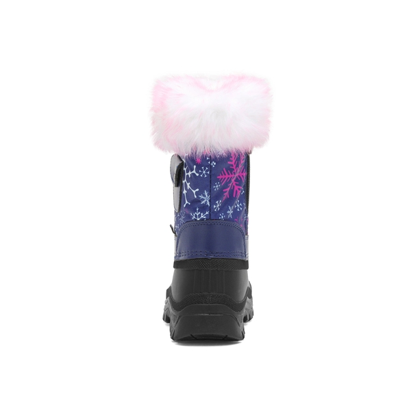 Kids Waterproof Warm Snow Boots - NAVY FUCHSIA - 5