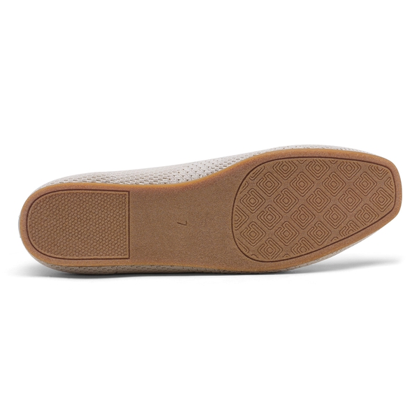Slip-On Round Toe Knitted Flats - IVORY WHITE - 4