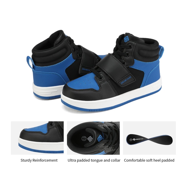 [LilLegends Skyhigh] Dream Pairs Kids High Top Sneakers - BLACK ROYAL BLUE - 5