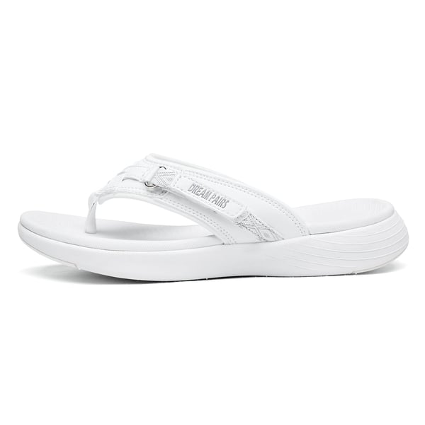 Comfort Flip Flop Sandals - WHITE - 2