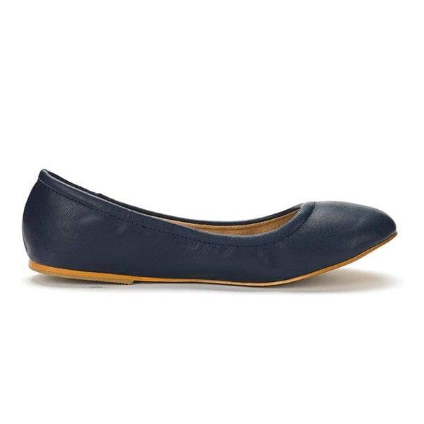 Classic Ballet Flats Shoes - NAVY - 3