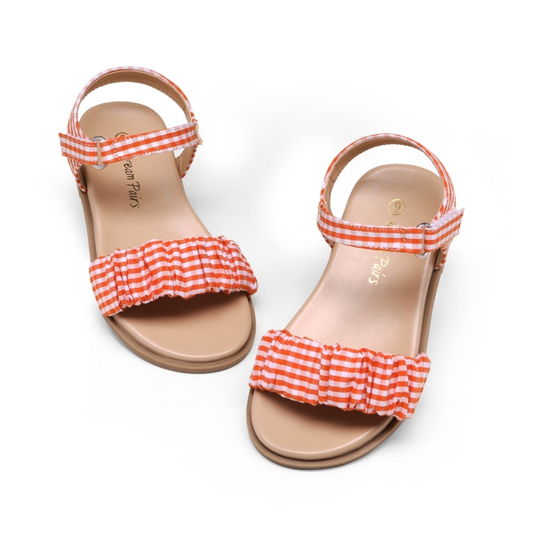 Girls Open-toe Princess Flat Sandals - ORANGE - 5