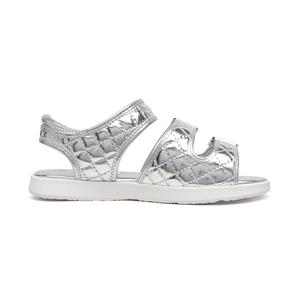 Girls Buckle Strap Sandals - SILVER - 1