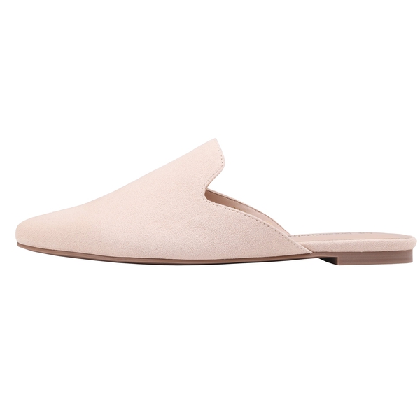 Pointed Toe Flat Mules - ARRICOT SUEDE - 1