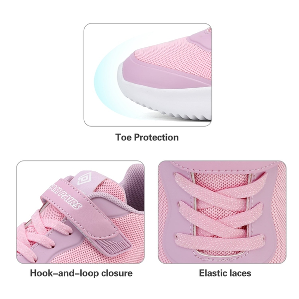 [EZ-Ons BreezeRunners] Breathable And Lightweight Kids Running Sneakers - LIGHT PURPLE - 3