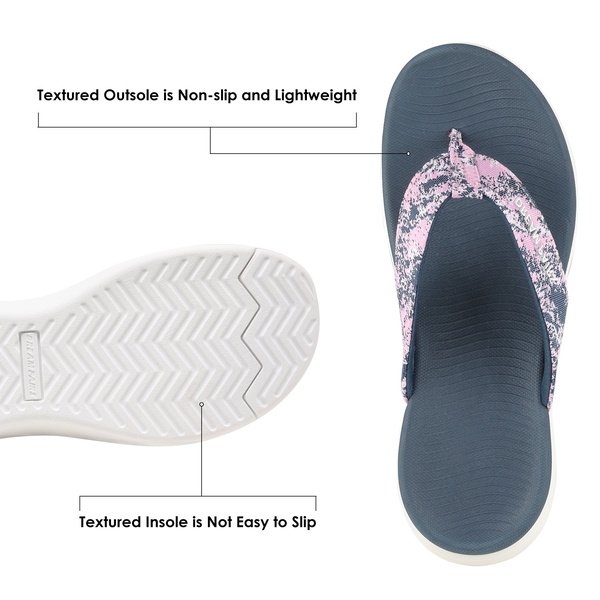 Comfortable Flip Flops With Arch Support - NAVY BLUE - 3