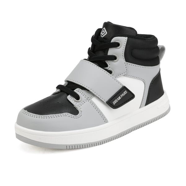 [LilLegends Skyhigh] Dream Pairs Kids High Top Sneakers - GREY BLACK -  0