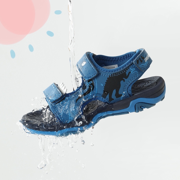 Boys & Girls Open-Toe Sport Sandals - NAVY BLUE DINOSAUR - 4