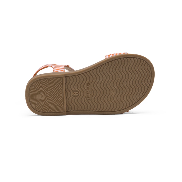 Girls Open-toe Princess Flat Sandals - ORANGE - 4