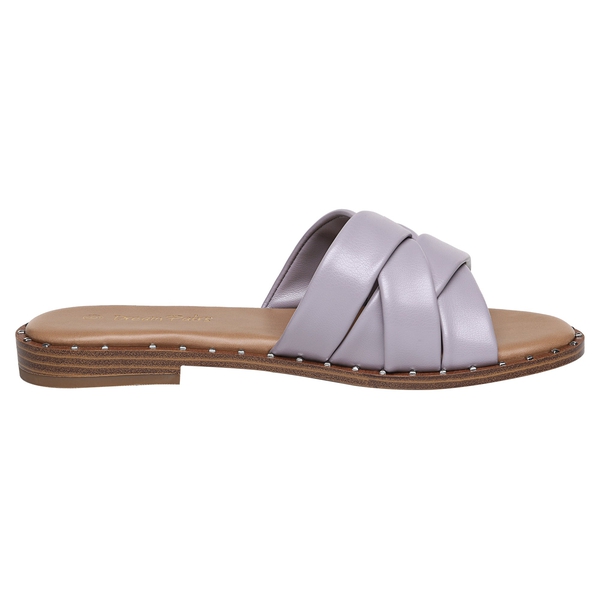 Studded Flat Slide Sandals - TARO PURPLE - 1