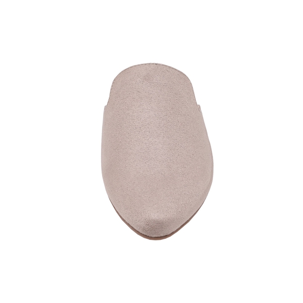 Pointed Toe Flat Mules - GREY SUEDE - 4
