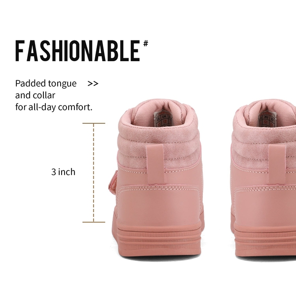 [LilLegends Skyhigh] Dream Pairs Kids High Top Sneakers - PINK - 3
