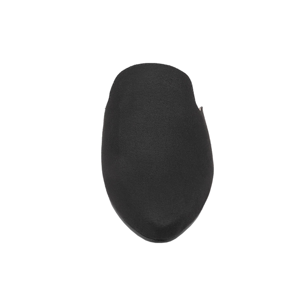 Pointed Toe Flat Mules - BLACK SUEDE - 4