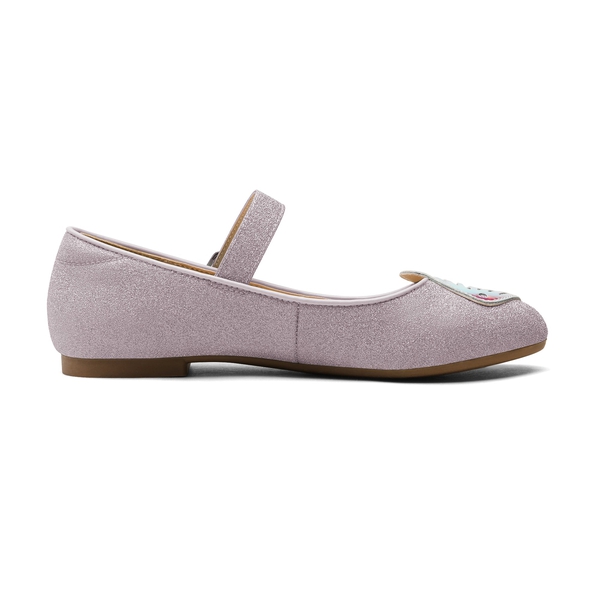 Girls Flower Princess Ballet Flats - PURPLE - 2