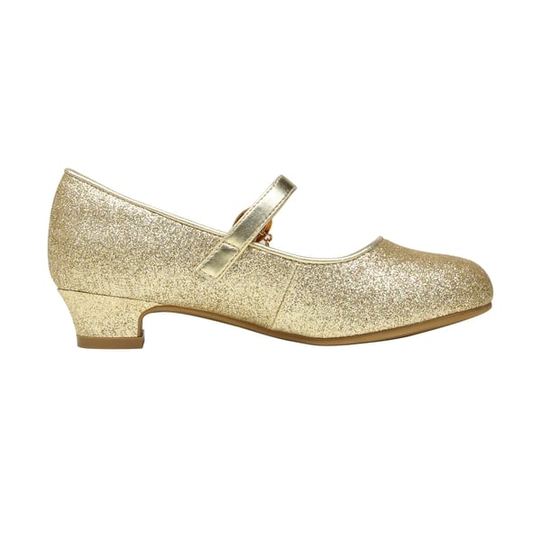 Girls Mary Jane Shoes with Low Heels - GOLD - 1