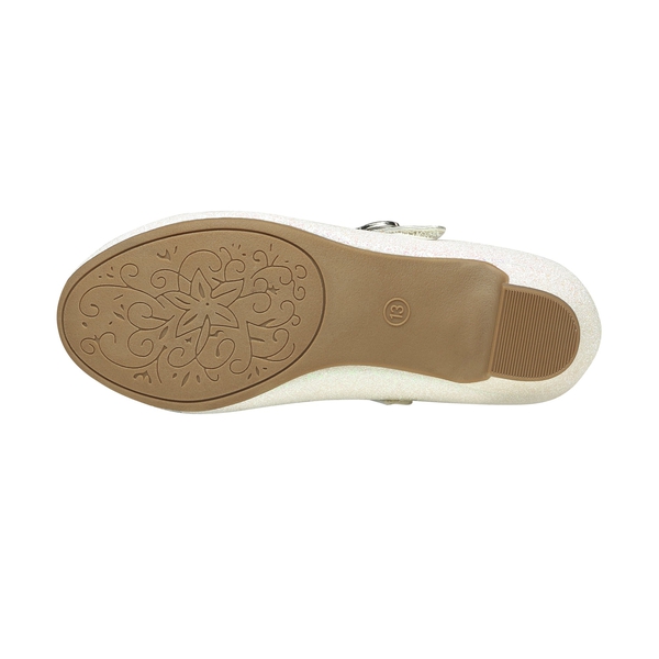 Girls Mary Jane Shoes with Low Heels - WHITE - 5