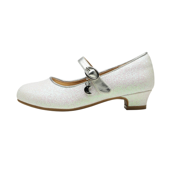 Girls Mary Jane Shoes with Low Heels - WHITE - 1