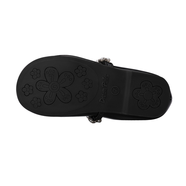 Toddler Girl's Mary Jane Ballerina Flats - BLACK PAT - 5