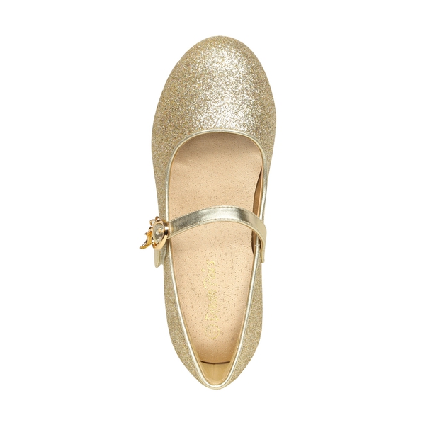 Girls Mary Jane Shoes with Low Heels - GOLD - 3
