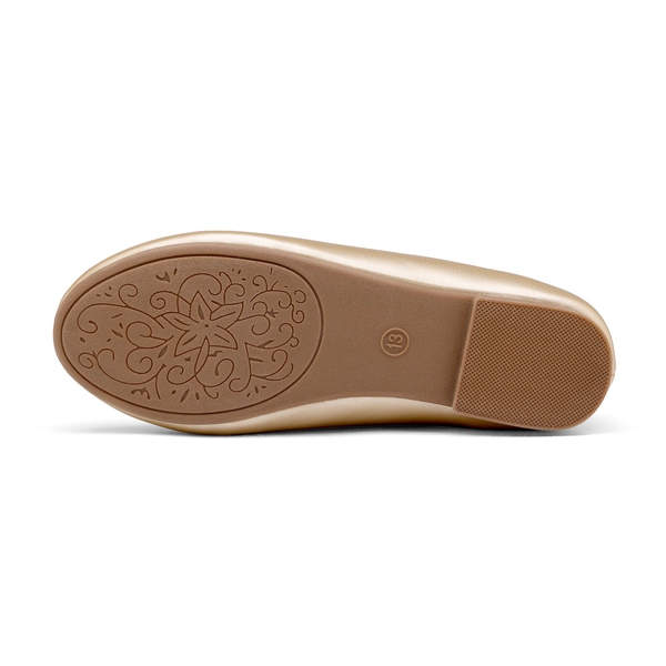 Girl's Fashion Bow Ballet Flats - GOLD - 3