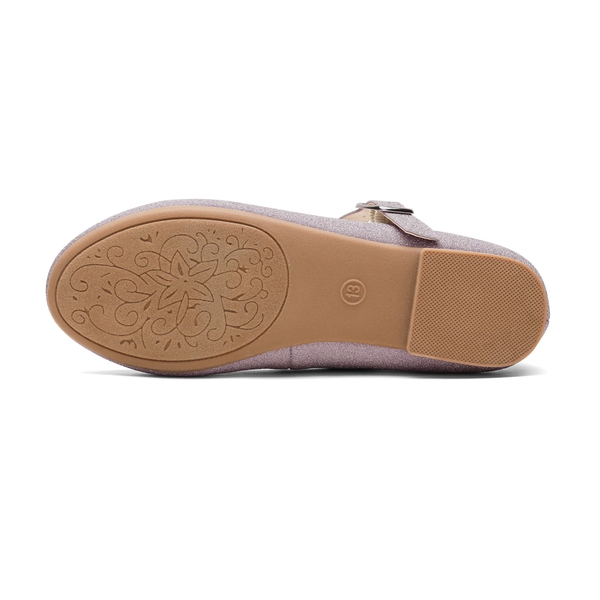 Girls Flower Princess Ballet Flats - PURPLE - 5