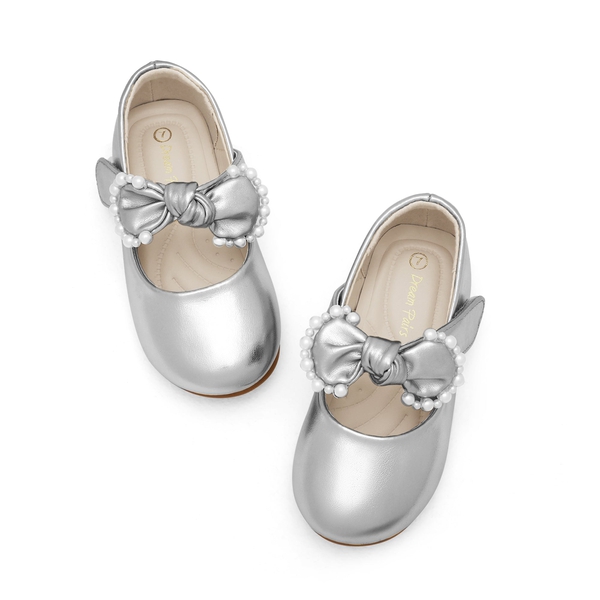 Dream Pairs Girls Mary Jane Flats (Toddler/Little Kid) - SILVER - 2