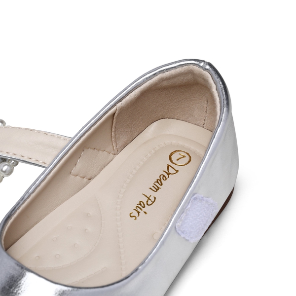 Dream Pairs Girls Mary Jane Flats (Toddler/Little Kid) - SILVER - 4
