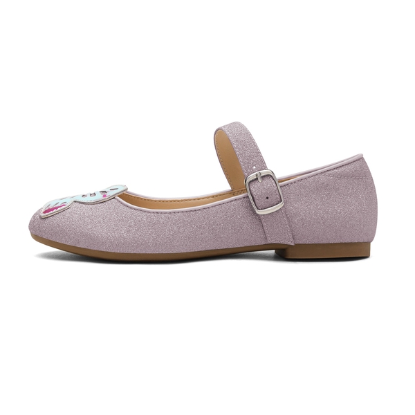 Girls Flower Princess Ballet Flats - PURPLE - 1