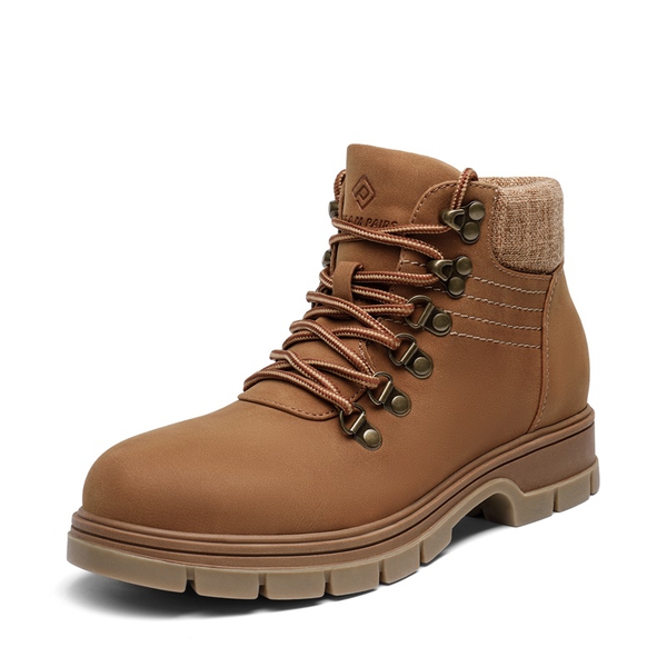 Water Resistance Faux Fur Hiking Boots - CAMEL -  0