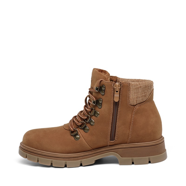 Water Resistance Faux Fur Hiking Boots - CAMEL - 2