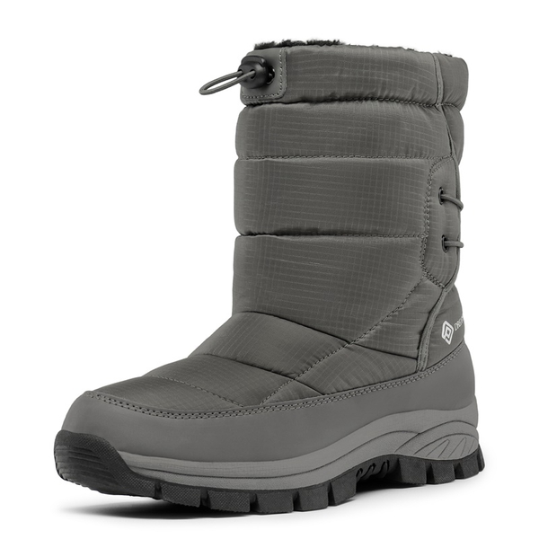 Faux Fur Waterproof Snow Boots - GREY -  0