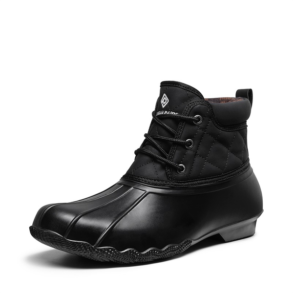 Waterproof Ankle Snow Boots - BLACK -  0