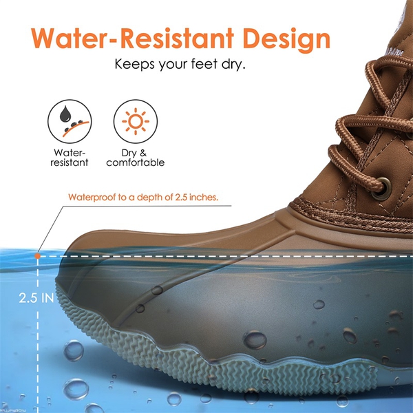Waterproof Ankle Snow Boots - TAN - 5