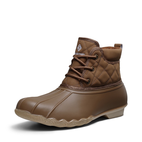 Waterproof Ankle Snow Boots - TAN -  0