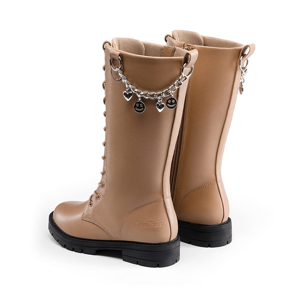 Girls Non-Slip Knee High Riding Boots - BROWN - 5