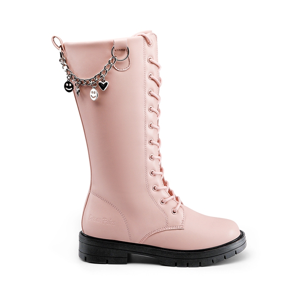 Girls Non-Slip Knee High Riding Boots - PINK - 2