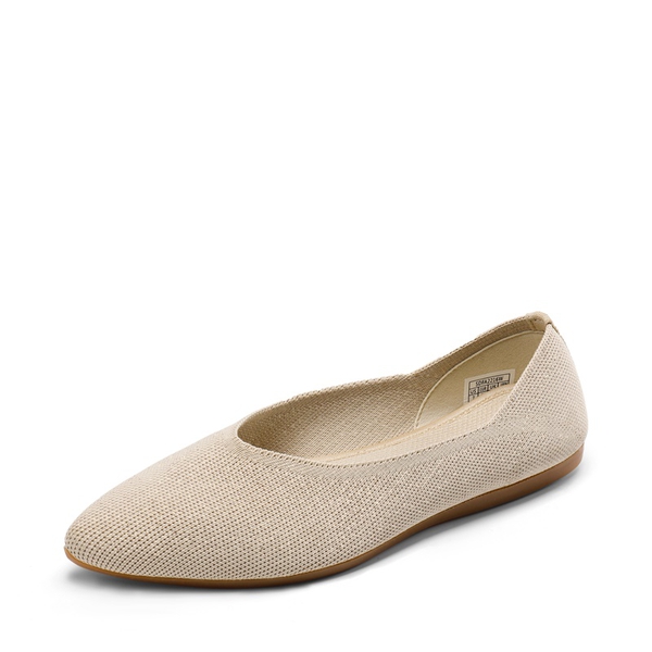 Pointed Toe Knit Ballet Flats - GOLD -  0