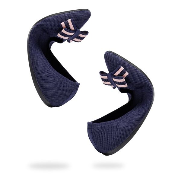 Bowknot Pointed Toe Knit Flats - NAVY - 4