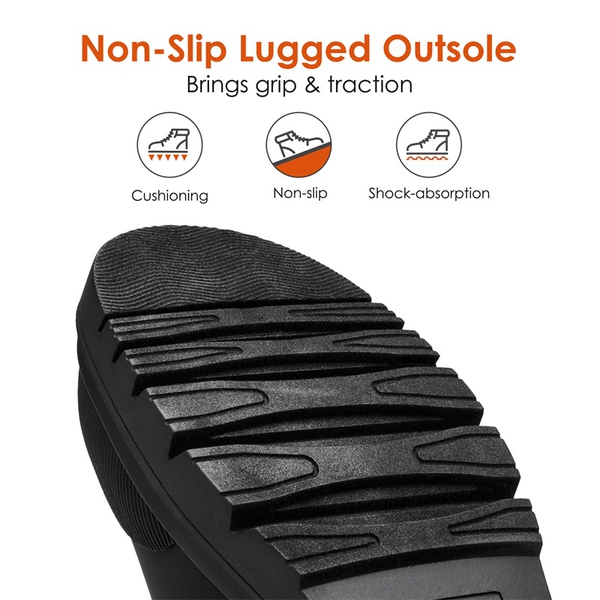 Non-Slip Mid-Calf Waterproof Snow Boots - BLACK - 6