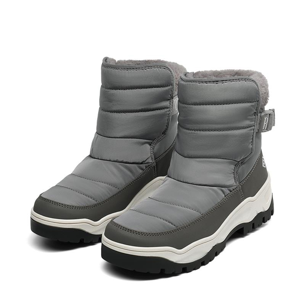 Waterproof Faux Fur Ankle Snow Boots - GREY - 2