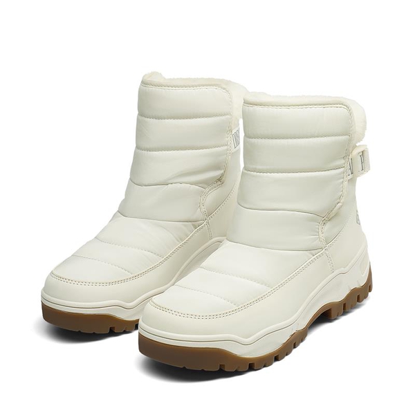 Waterproof Faux Fur Ankle Snow Boots - WHITE - 2