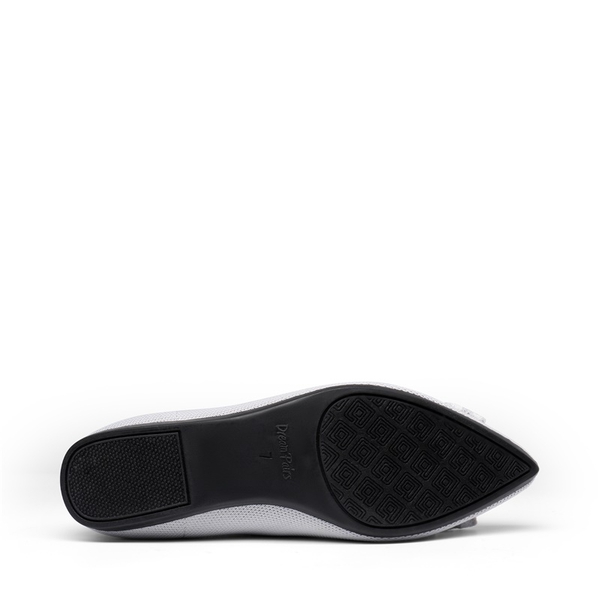 Bowknot Pointed Toe Knit Flats - GREY - 3