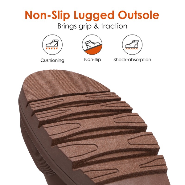 Non-Slip Mid-Calf Waterproof Snow Boots - BROWN - 6