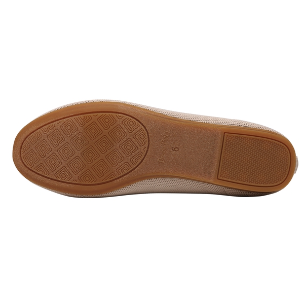 Round Toe Knit Flats - NUDE - 4