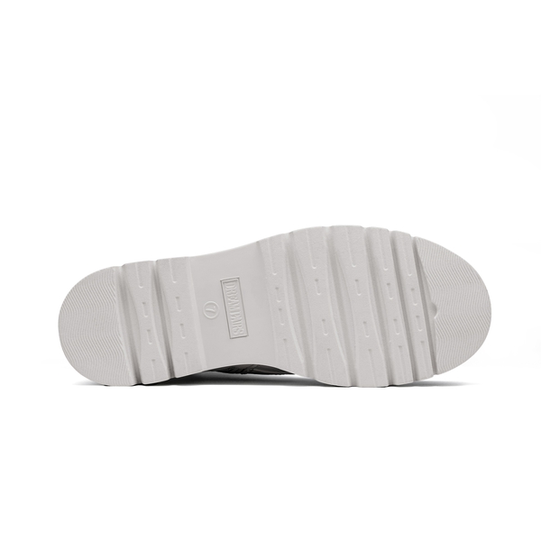 Platform Lace Up Lug Sole Combat Boots - WHITE - 5