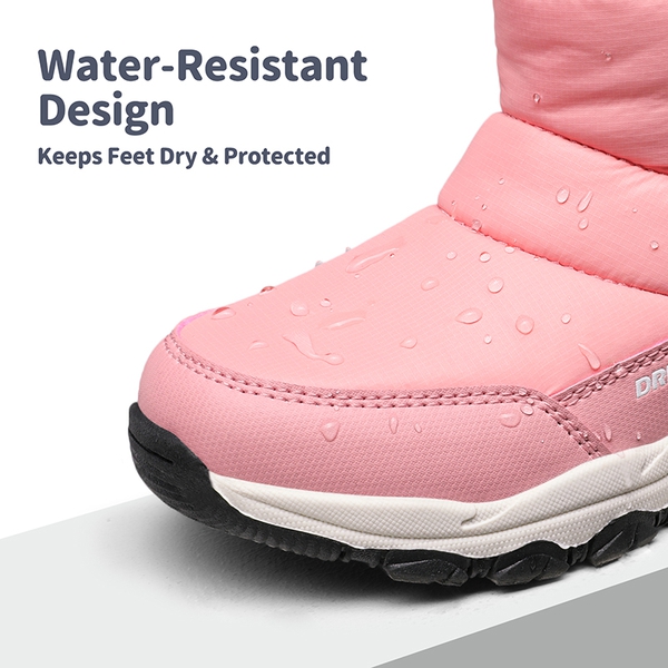 Waterproof Kids Snow Boots - PINK - 2