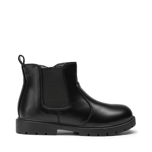 Side Zipper Kids Chelsea Boots - BLACK PU - 2