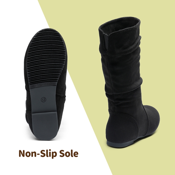 Girls Knee High Boots - BLACK - 2