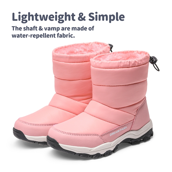 Waterproof Kids Snow Boots - PINK - 4
